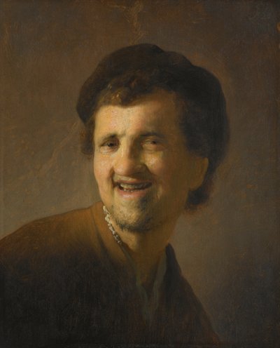 Bust of a Laughing Young Man by Rembrandt van Rijn